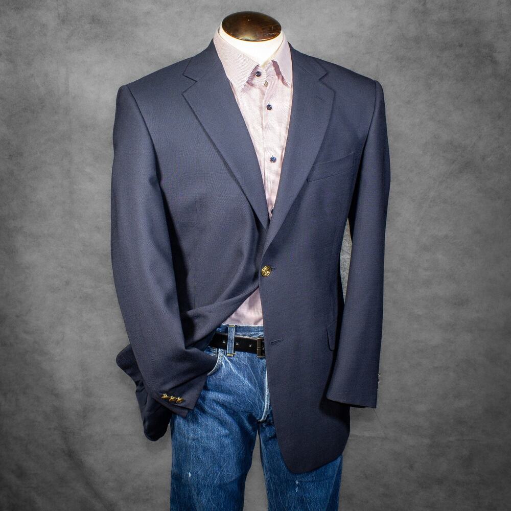 Jack Nicklaus Blazer Men's Sz 42 Long Navy Blue Blazer 2 button